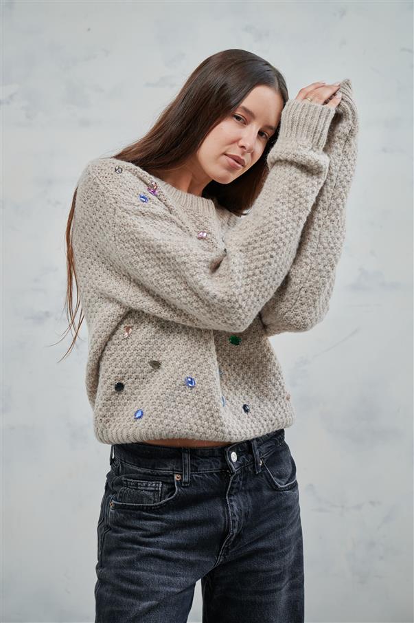 Sweater Wish con Piedras de Colores